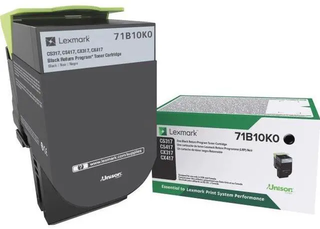 Alt view image 8 of 12 - Lexmark 71b10k0 Unison Toner, 3,000 Page-Yield, Black 71B10K0