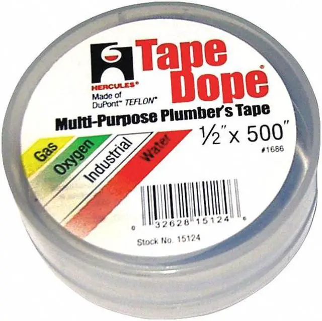 Main image of HERCULES 15124 Pipe Thread Sealant Tape,1/2in W,500in L