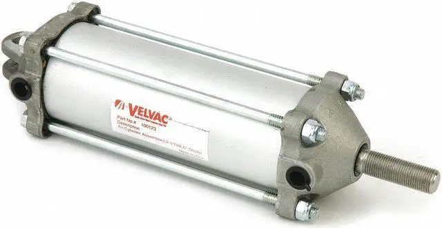 Alt view image 2 of 2 - VELVAC 100123 Air Cylinder, 2 1/2 in Bore, 6 in Stroke, Double Acting, Aluminum