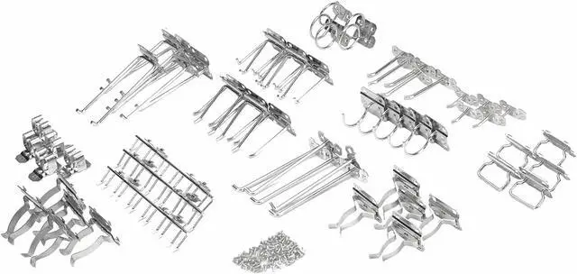 Alt view image 3 of 5 - Lock Hook Kit,Square,Silver,3/8In Hole LOCHOOK LH2-KIT