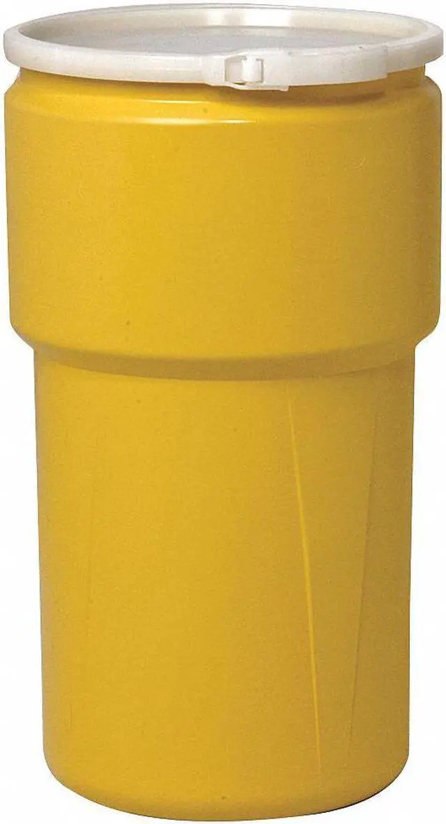 Alt view image 2 of 4 - EAGLE MFG 1652 Open Head Transport Drum, Polyethylene, 20 gal, Unlined, Yellow