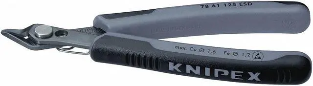 Main image of KNIPEX 78 61 125 ESD ESD Precision Nippers,5 In