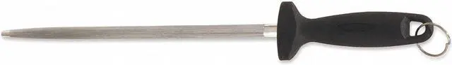 Alt view image 2 of 2 - Crestware 12" Steel Sharpening Steel, Black   KN10