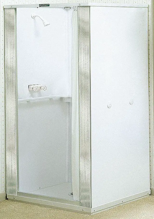 Alt view image 2 of 4 - MUSTEE 80 Durastall Square Shower Stall, 32-5/8 in x 32-5/8 in Base, 75-3/8 in