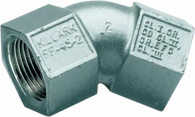 Alt view image 2 of 2 - HUBBELL KILLARK FF-45-1WW IMC 45 Deg Elbow, 1/2 in, Threaded, Aluminum, Powder
