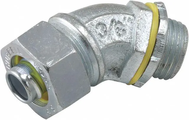 Main image of RACO 3446 Conduit Fitting Connector, 1-1/2 in, Liquid-Tight, Steel, Electro