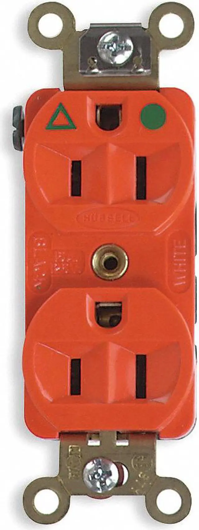 Main image of HUBBELL WIRING DEVICE-KELLEMS IG8200 Straight Blade Receptacle, 5-15R, 15 A,