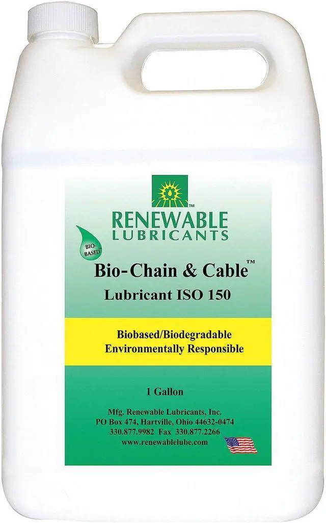 Main image of RENEWABLE LUBRICANTS 83083 Chain & Cable Lubricant, 1 gal.