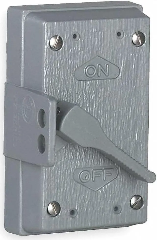 Main image of HUBBELL KILLARK FZ8647 Weatherproof Cover, Switch Box Type, 1 Gang, Aluminum,