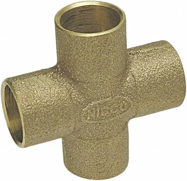 Alt view image 2 of 2 - NIBCO 735-LF 1/2 Reducing Cross,Low-Lead Cast Bronze