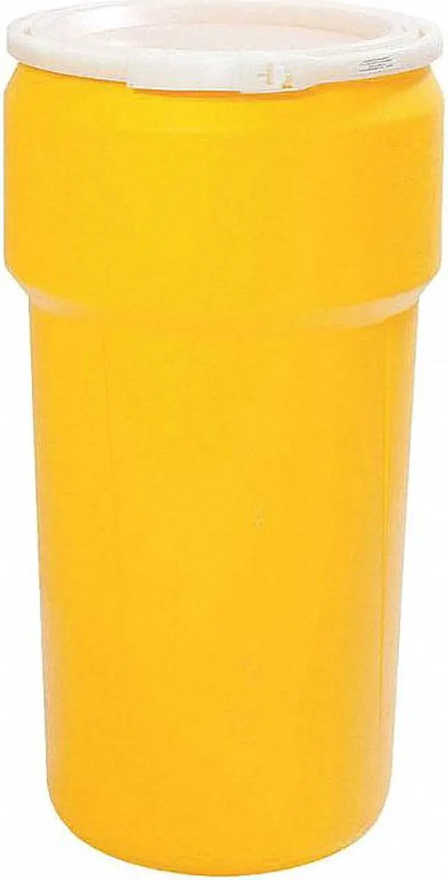 Main image of EAGLE MFG 1623 Open Head Transport Drum, Polyethylene, 20 gal, Unlined, Yellow