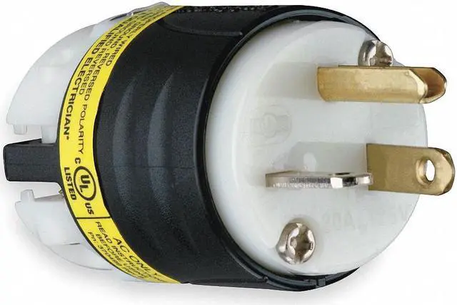 Main image of LEGRAND PS5366XGCM 3 Wire Ground Monitoring Straight Blade Plug 125VAC 20A