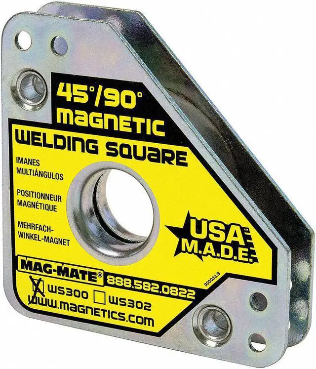 Alt view image 2 of 2 - MAG-MATE WS300 Magnetic Weld Square, 3-3/4x3-3/4in, 60lb
