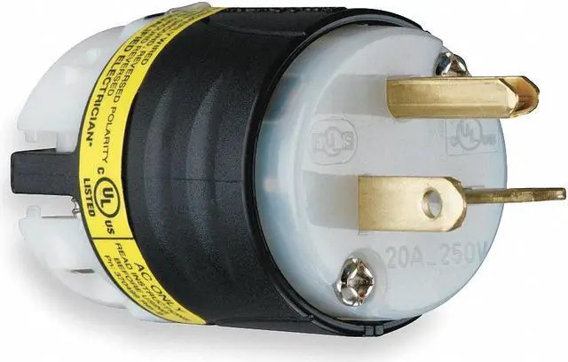 Alt view image 3 of 3 - LEGRAND PS5466XGCM 3 Wire Ground Monitoring Straight Blade Plug 250VAC 20A