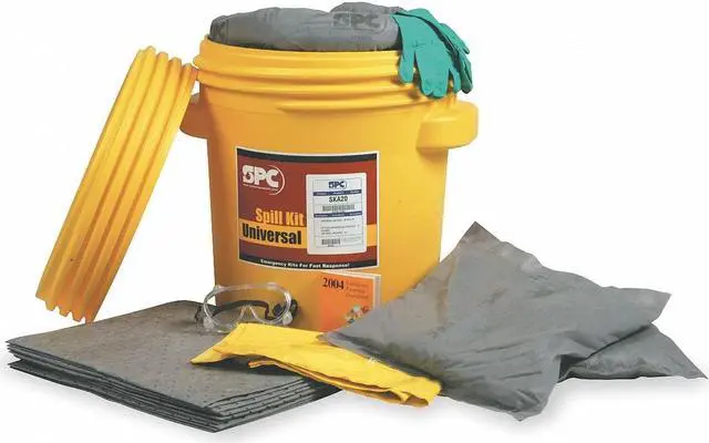 Alt view image 2 of 7 - BRADY SPC ABSORBENTS SKA-20 Spill Kit, Universal, Yellow