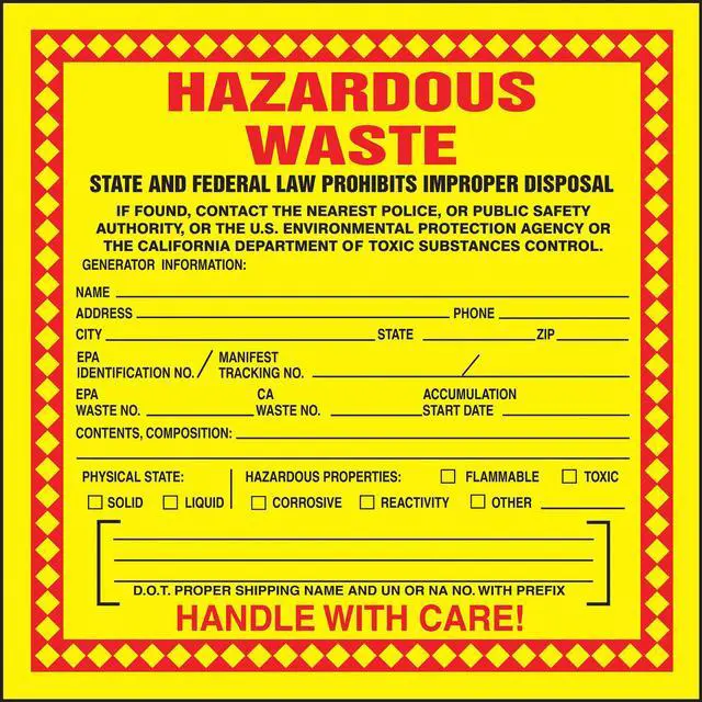 Main image of ACCUFORM MHZWCAEVC DOT Handling Label, Vinyl, 6" W, 6" H