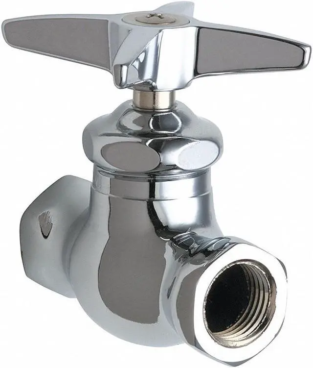 Alt view image 2 of 2 - CHICAGO FAUCETS 45-ABCP Multi-Turn Stop, Straight, 1/2 Inx1/2 In