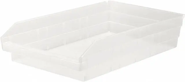 Main image of QUANTUM STORAGE SYSTEMS QSB110CL Clear Shelf Bin, 17-7/8"L x 11-1/8"W x 4"H