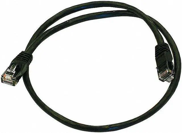 Main image of Monoprice Cat5e Ethernet Patch Cable - Network Internet Cord - RJ45, Stranded, 350Mhz, UTP, Pure Bare Copper Wire, 24AWG, 2ft, Black
