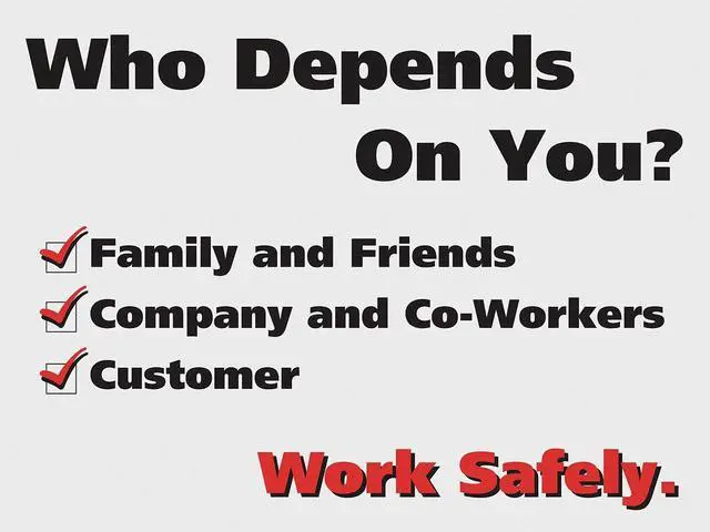 Alt view image 3 of 3 - ACCUFORM SP124521L Poster, Who Depneds On You, 17 in H x, 22 in W, Plastic
