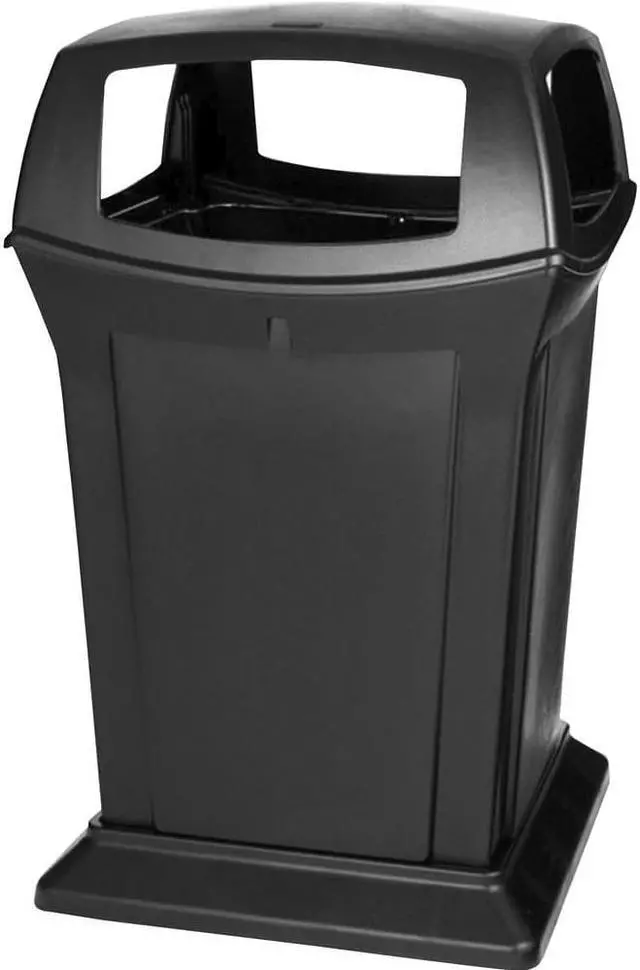 Alt view image 3 of 4 - Rubbermaid Commercial Products 917388BLA Ranger Fire-Safe Container, Square - 45 gallon, Black