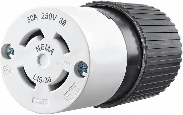 Main image of Bryant Locking Connector,Black/White,250VAC,30A  71530NC
