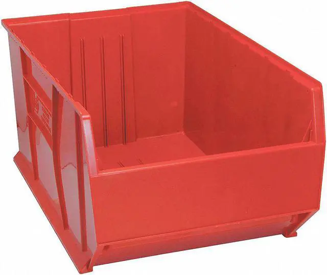 Alt view image 2 of 5 - QUANTUM STORAGE SYSTEMS QUS997RD Storage Bin, Polypropylene, Red, 17 1/2 in H,