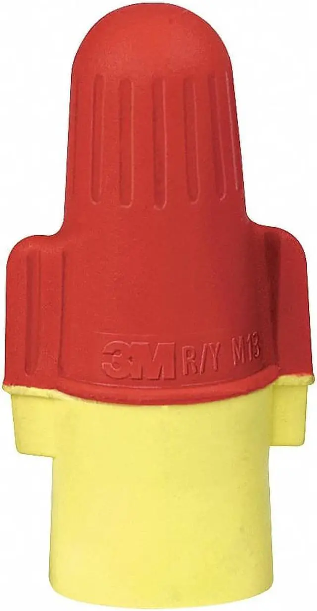 Alt view image 3 of 3 - 3m Twist On Wire Connector,18-8 AWG,PK100  R/Y+BOX