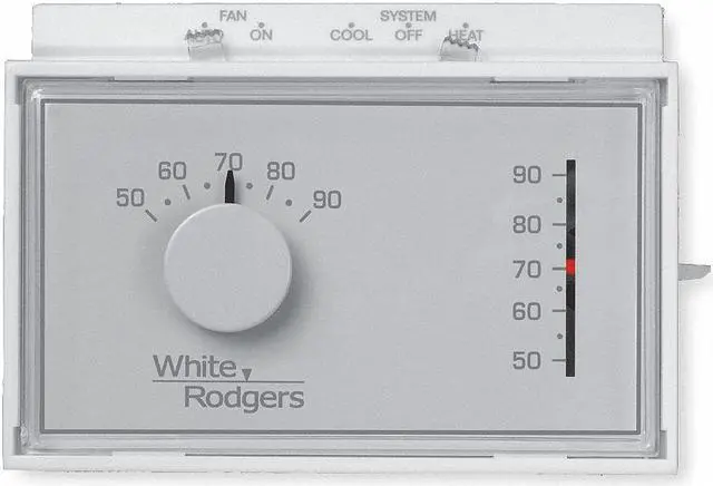 Alt view image 2 of 6 - WHITE-RODGERS 1F56N-444 Standard Mechanical Thermostats, 1 H, 1 C, Hardwired,