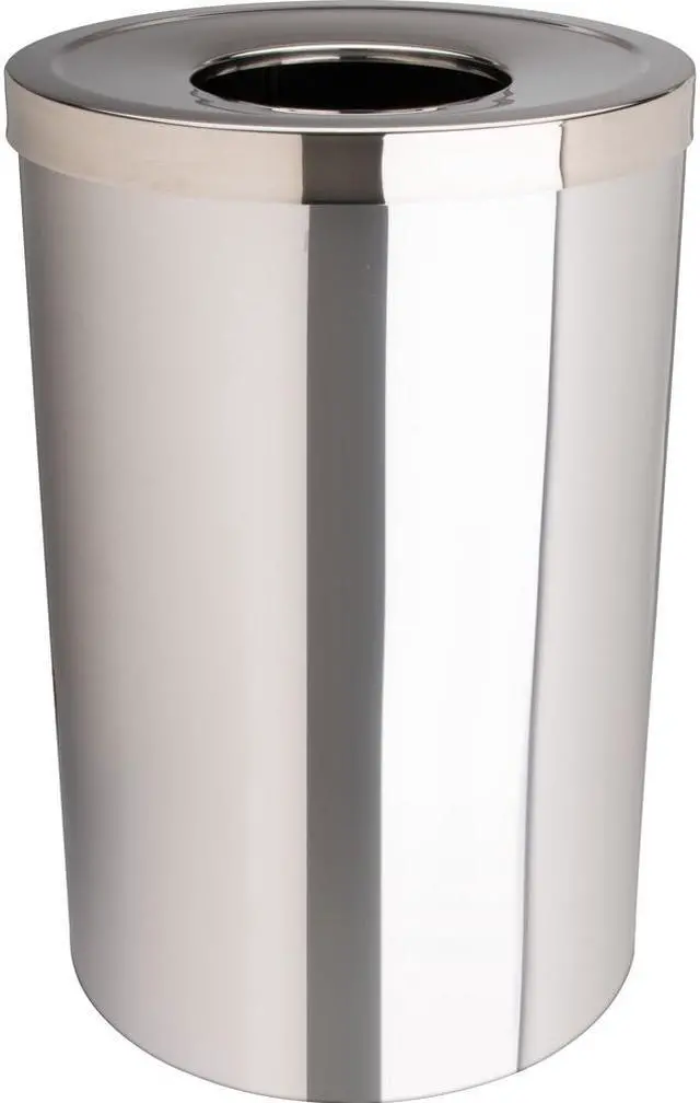 Main image of Genuine Joe Wast Receptacle Open-Mouth 30 Gal. Stainless Steel 58895