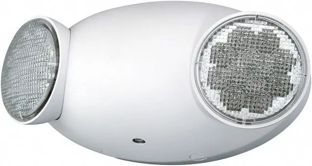 Alt view image 2 of 10 - Hubbell 00148 - 120/277 volt Dual LED Head White Emergency Light (CU2)