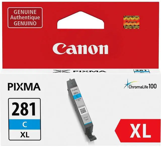 Alt view image 10 of 14 - Canon CLI-281XL Original Ink Cartridge - Cyan - Inkjet - 1 Each