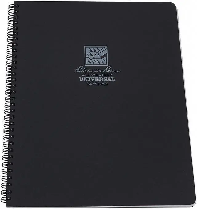 Alt view image 4 of 5 - Maxi Notebook,42 Sheets,Black Cover RITE IN THE RAIN 773-MX