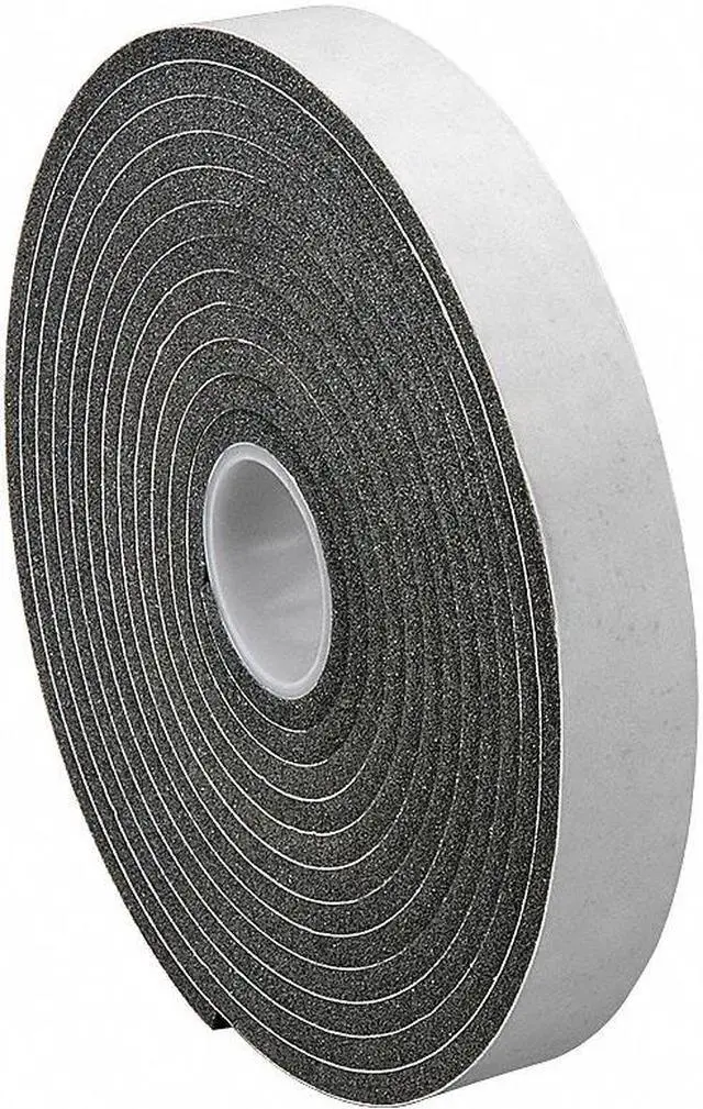 Main image of 3M 1/5/04 Foam Tape, 250 mil Thick, Vinyl, Black