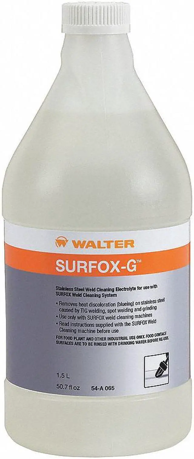Alt view image 3 of 4 - WALTER SURFACE TECHNOLOGIES 54A065 Weld Cleaning Electrolyte,50.7 oz.