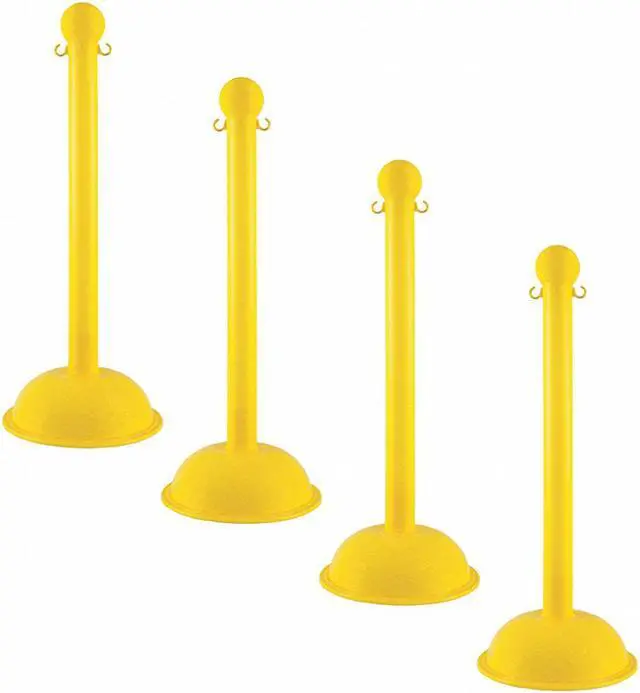 Alt view image 2 of 7 - ZORO SELECT 99902-4 3" Diameter Stanchion - Yellow (4-pack)