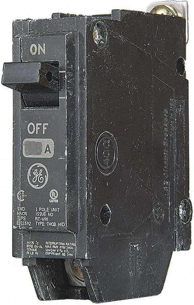 Alt view image 2 of 3 - GE THHQB1130 Miniature Circuit Breaker, THHQB Series, 30A, 1 Pole, 120/240V AC,