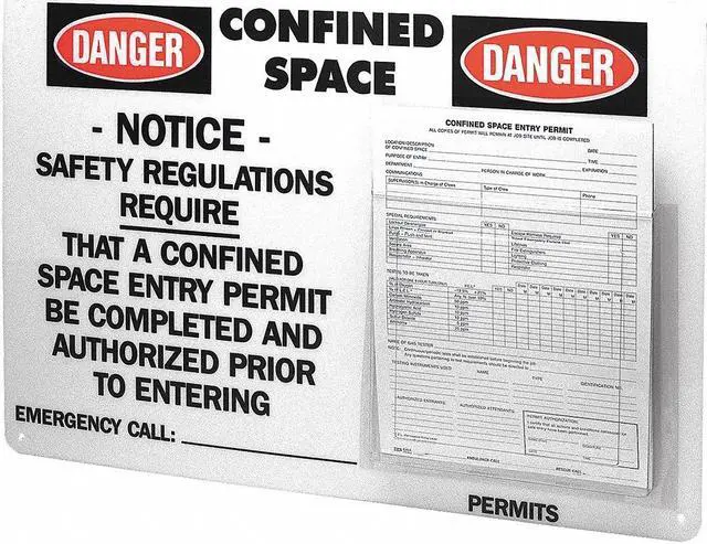 Alt view image 3 of 4 - Confined Space Permit Ctr, H15 3/4In