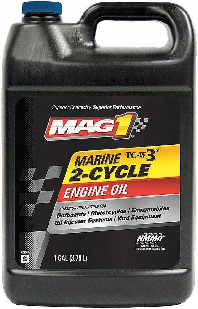 Alt view image 2 of 2 - MAG 1 MAG60136 2-Cycle Synthetic Blend Marine Motor Oil, TC-W3 certified, Blue,