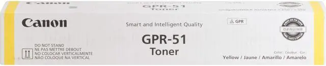 Alt view image 2 of 5 - Canon GPR-51 8519B003 ImageRunner Advance C250 C255 C256 C350 C355 C356 Toner Cartridge (Yellow) in Retail Packaging