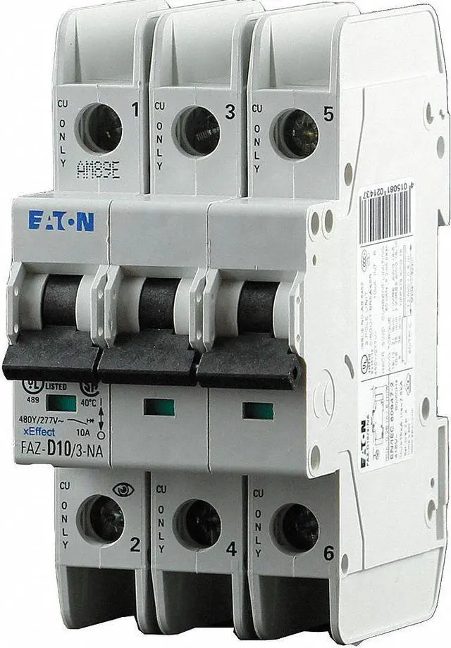 Main image of EATON FAZ-C30/3-NA IEC Miniature Circuit Breaker, FAZ-NA Series, 30A, 3 Pole,