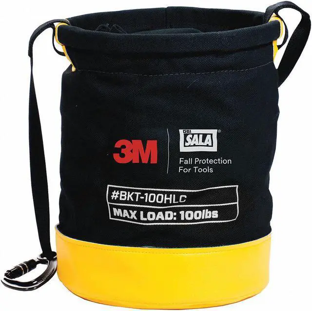 Alt view image 2 of 3 - 3M DBI-SALA 1500134 Bucket, Black, Yellow, Canvas