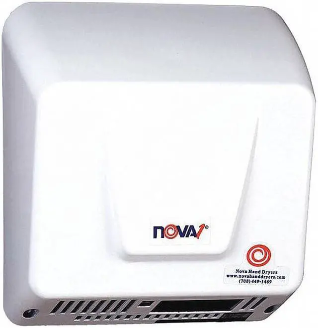 Alt view image 9 of 14 - World Dryer 083000000 NOVA 1 - Universal Voltage, White, Economical & ADA Hand Dryers