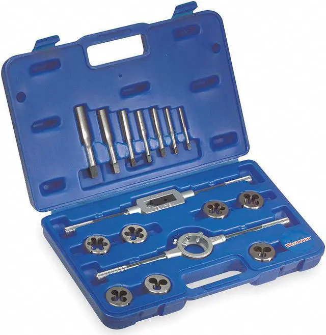Alt view image 3 of 3 - WESTWARD 1PZ33 Tap/Die Set,16 PC,HSS