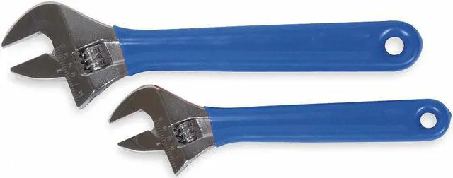 Alt view image 3 of 3 - WESTWARD 1NYD3 Adj. Wrench Set,8", 10",Chrome,2 Pc.