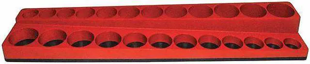 Alt view image 3 of 4 - Tool Organizer, Sockets, 3/8 Dr, Red, Mag.