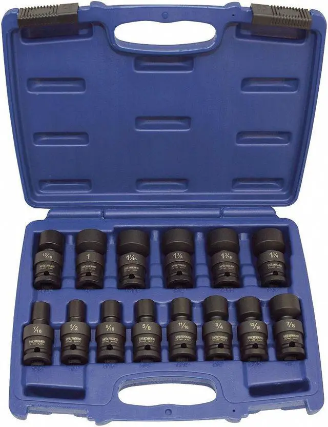 Alt view image 3 of 3 - Impact Socket Set, Univ, 1/2 Dr, Std, 14 Pc