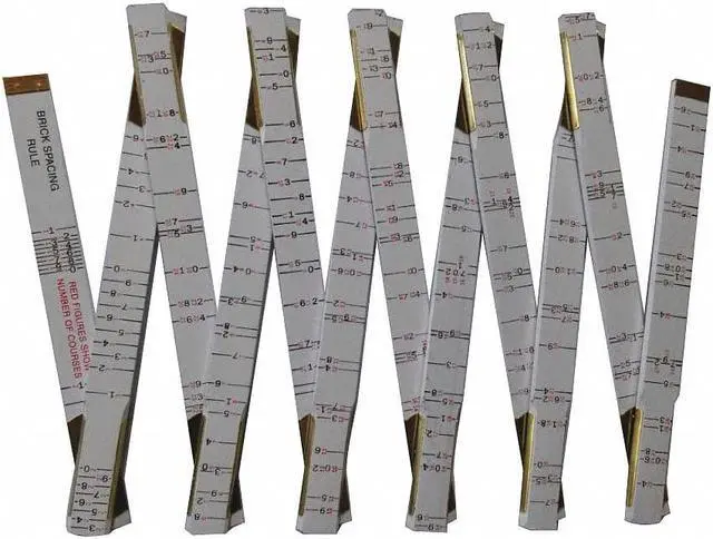 Alt view image 2 of 2 - WESTWARD 30PC17 Brick Mason Folding Rule,72 in.,Standard