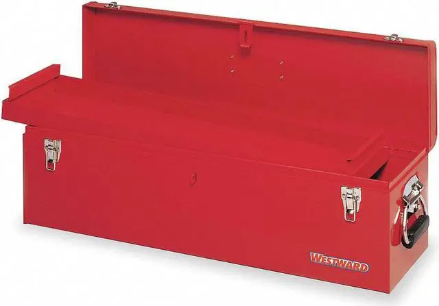 Alt view image 3 of 3 - WESTWARD 10J164 WESTWARD Tool Box, Steel, Red, 30 in W x 8 in D x 9 in H