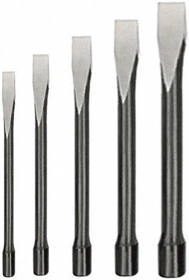 Alt view image 2 of 3 - WESTWARD 2AJL5 Cold Chisel Set, 3/8 To 7/8 in, Steel 5 Piece